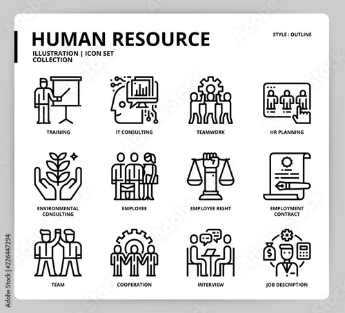 Human resource icon set