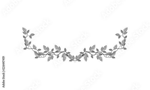 Decorative floral Ornament for text