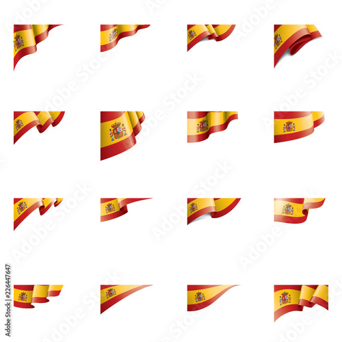 spain flag, vector illustration on a white background