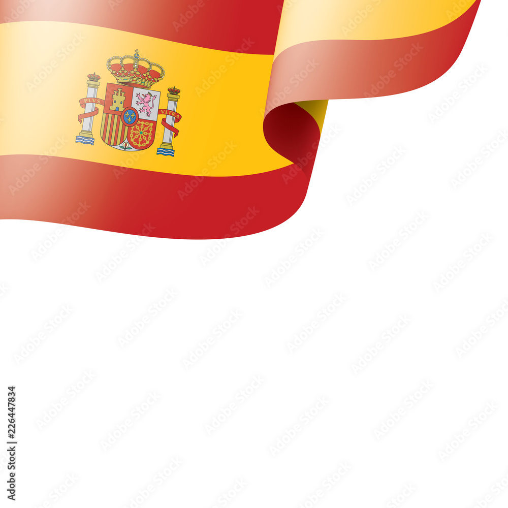 Obraz premium spain flag, vector illustration on a white background
