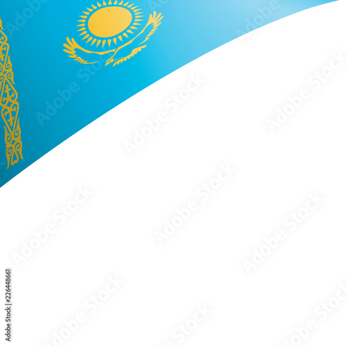 Kazakhstan flag  vector illustration on a white background