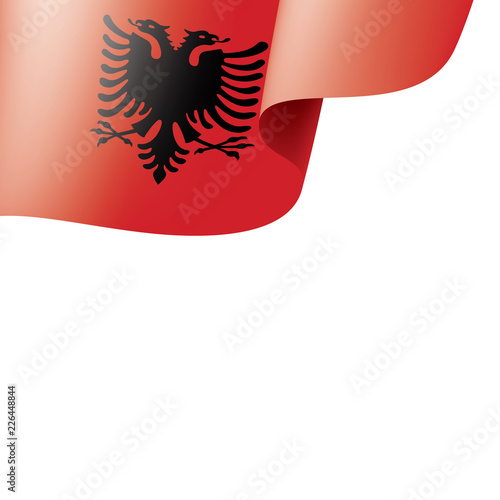Albania flag, vector illustration on a white background