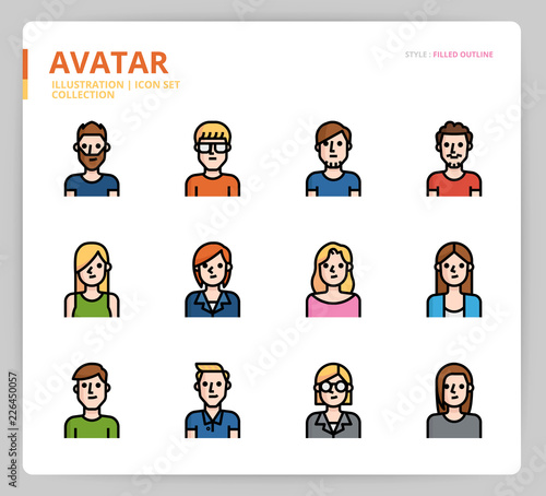 Avatar icon set