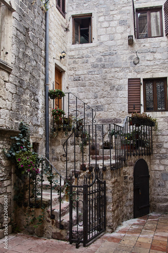 Montenegro. The Town Of Kotor. Streets of old Kotor. 