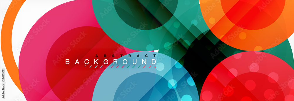 Fototapeta premium Circle composition abstract background
