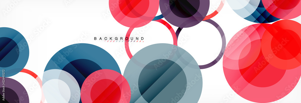 Overlapping circles design background