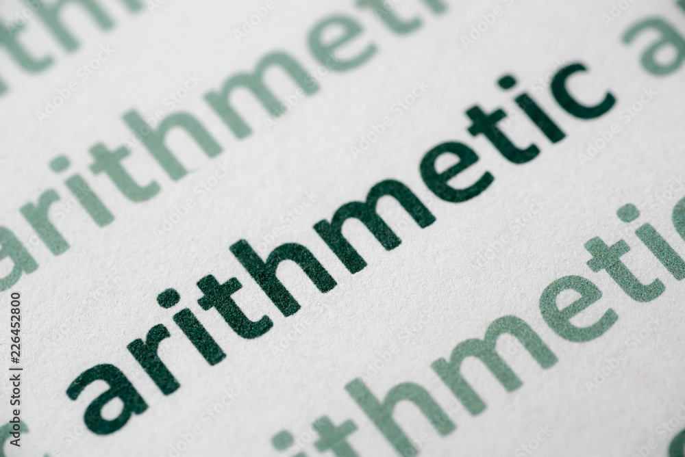 word arithmetic printed on paper macro word arithmetic printed on paper macro