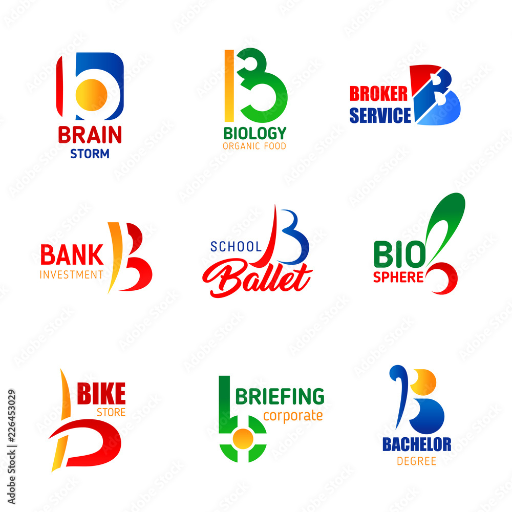 Obraz premium Company business identity letters B