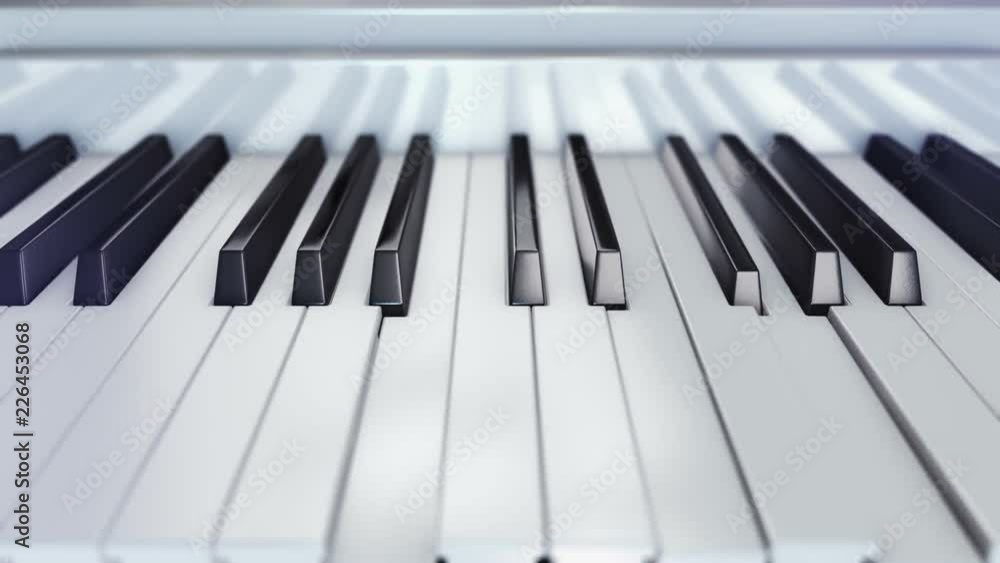 Background with animation of play on piano, synthesizer or electronic piano. Animation pushing of piano keys player. Animation of seamless loop. Background with animation of play on piano, synthesizer or electronic piano. Animation pushing of piano keys player. Animation of seamless loop.