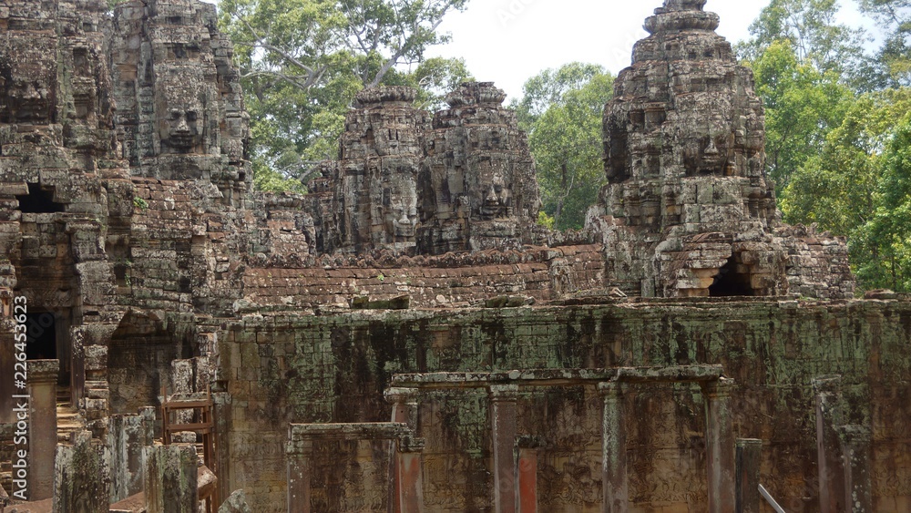 There are over 200 faces of Bayon , a temple in Angkor Thom and each of them is unique in its own way as they stare at you from every corner