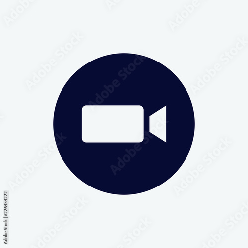 video camera icon, vector illustration. flat icon