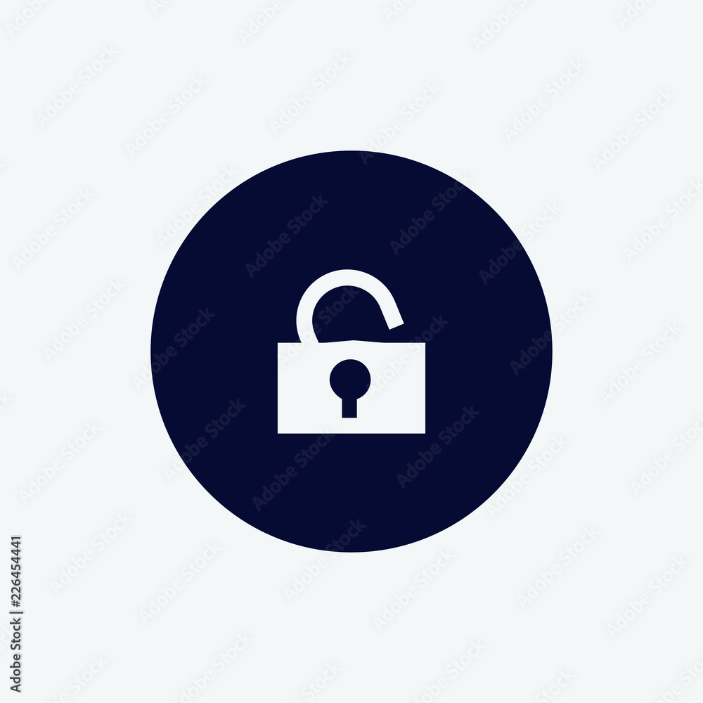unlock icon, vector illustration unlock icon, vector illustration
