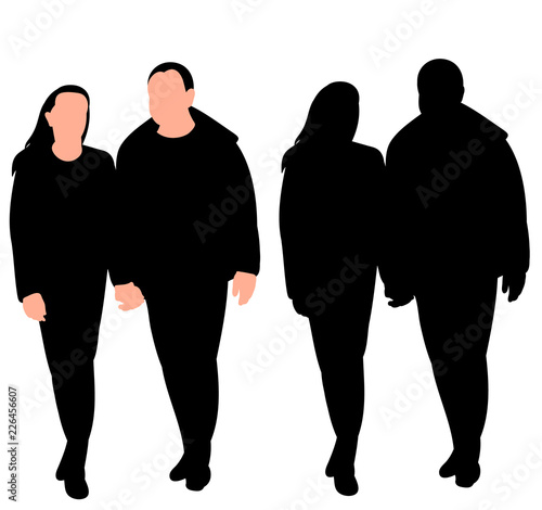 vector, on a white background, black silhouette of a man