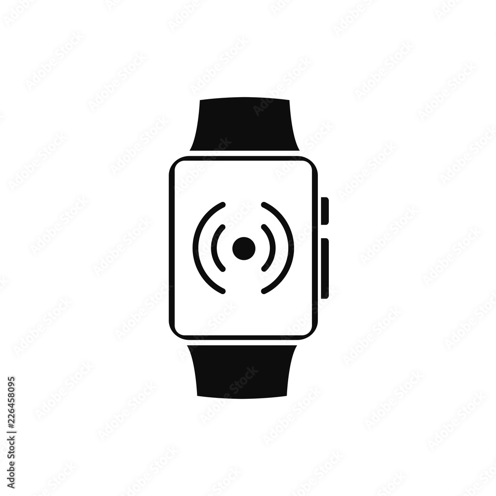 smart watch and wifi sign, icon vector smart watch and wifi sign, icon vector