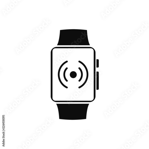 smart watch and wifi sign, icon vector