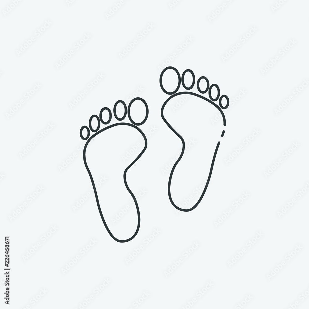 foot print icon, vector illustration foot print icon, vector illustration