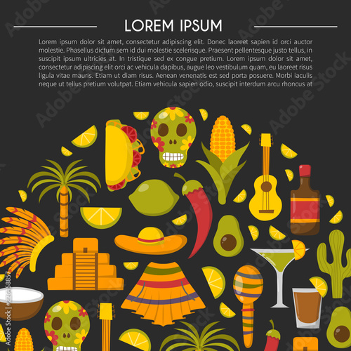 Vector cartoon Mexico icon