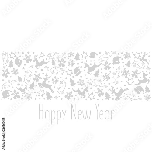 Happy New Year and Christmas background. Holidays vector illustration.