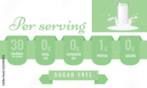 Nutrition Facts information label template for daily food diet. Vector illustration.