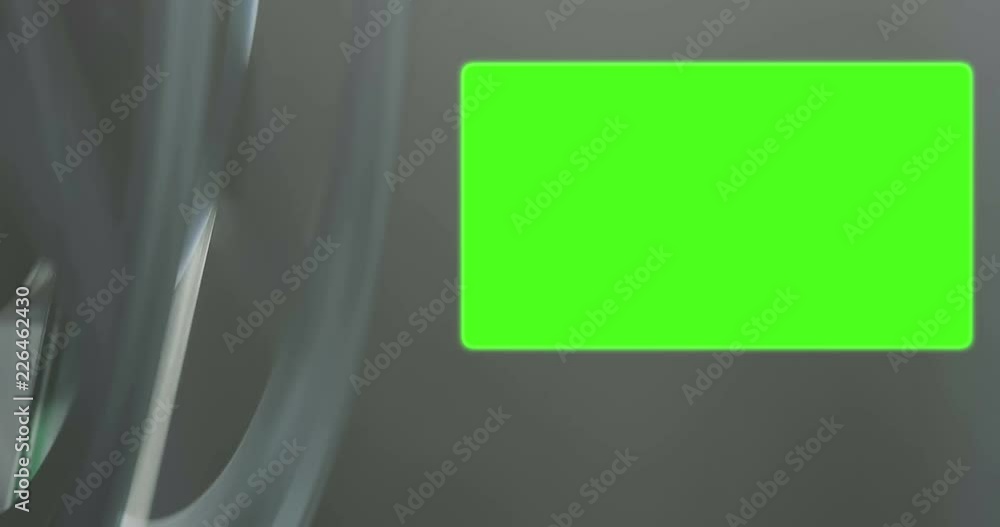 old movie film projector with 16 x 9 aspect ratio chroma key green
