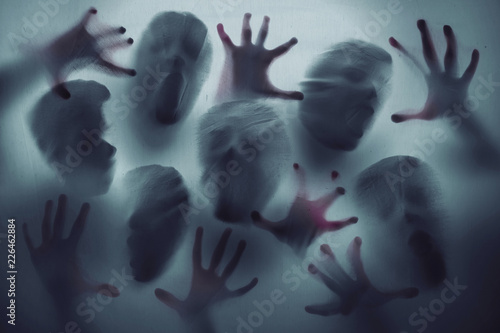 Fotografie, Obraz Screaming ghost faces