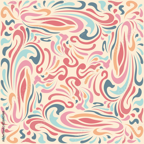 Abstract Pattern in Oriental Style Elegant pattern of smooth elements The idea of packaging, tiles, wallpaper, textiles Handmade