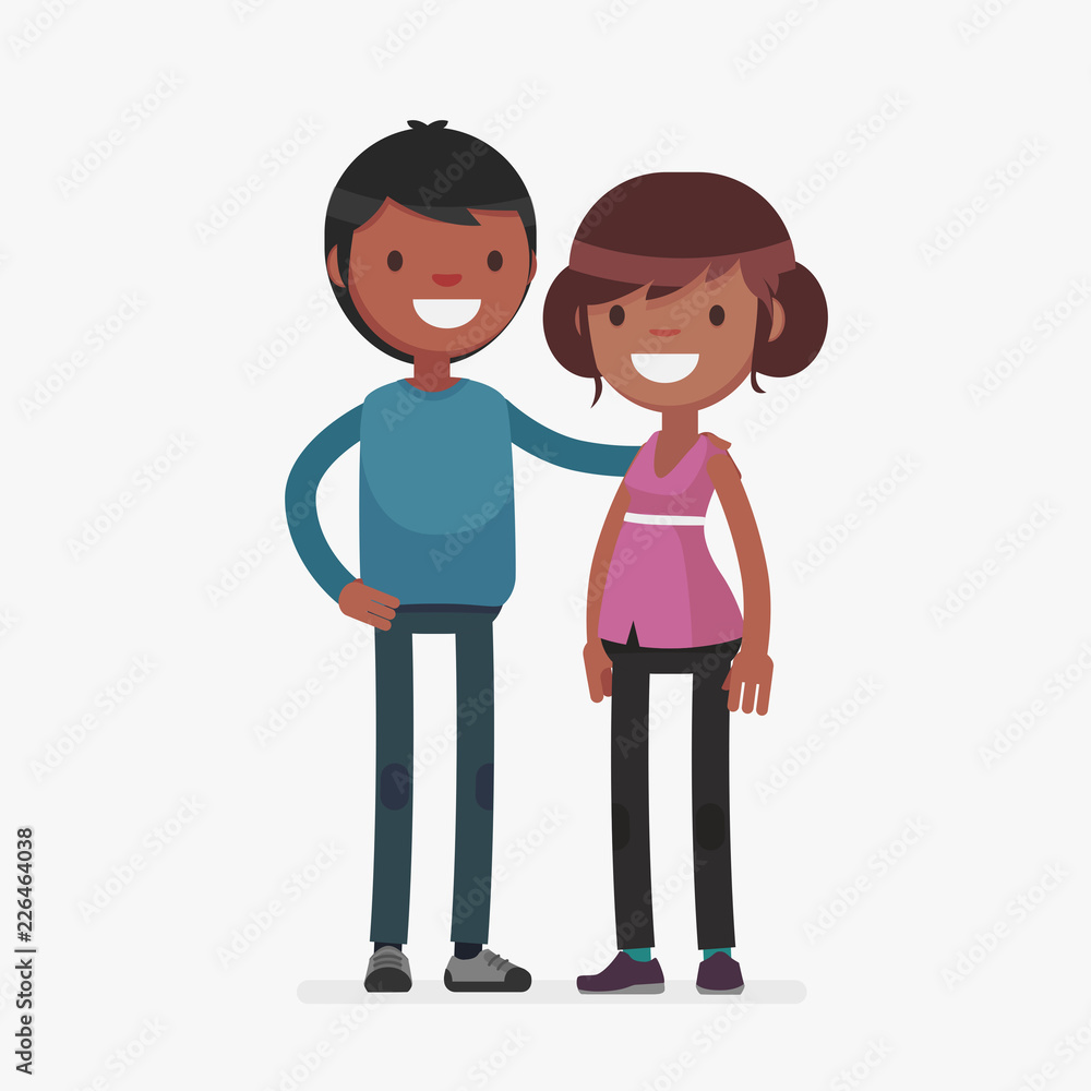 Cute couples with isolated background Cute couples with isolated background