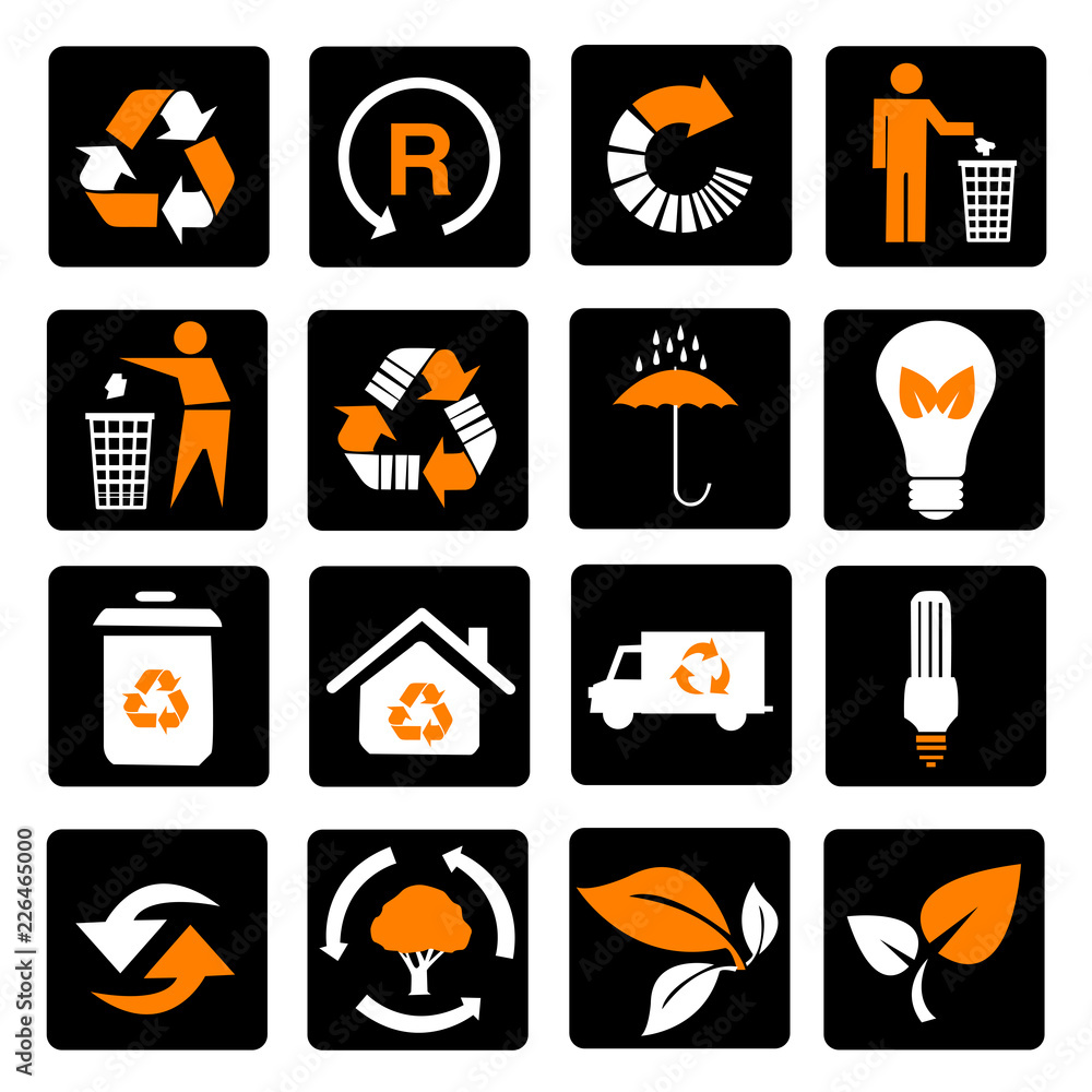 Vector set of environmental / recycling icons Vector set of environmental / recycling icons