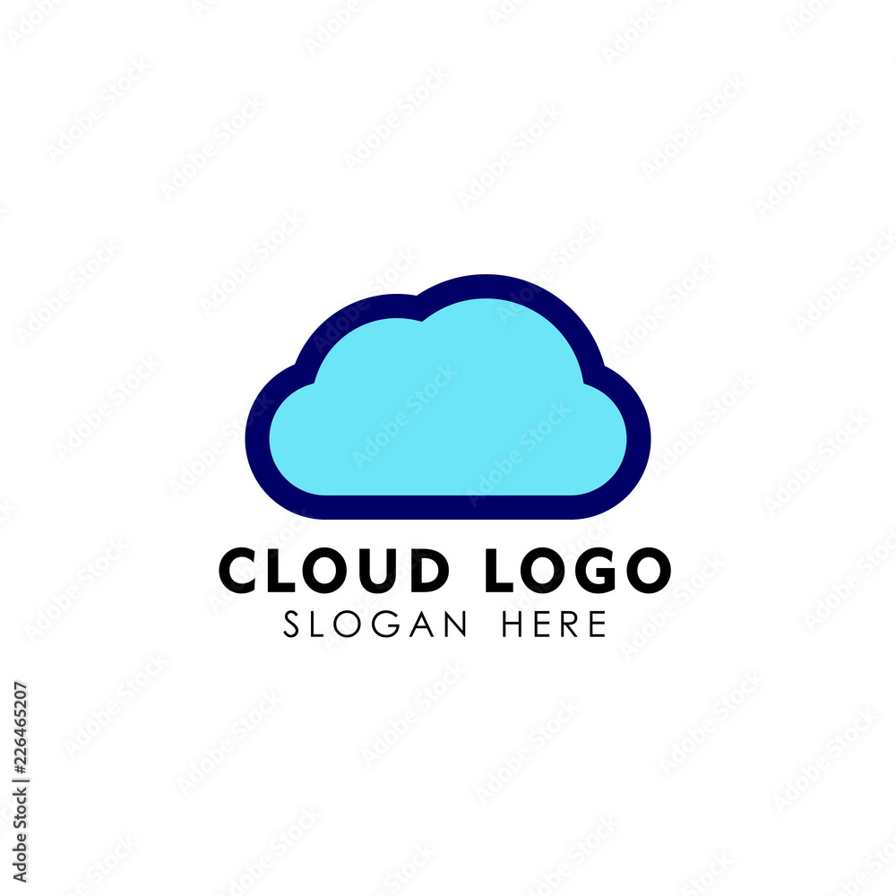 cloud tech logo design in line art style. cloud logo design vector icon cloud tech logo design in line art style. cloud logo design vector icon
