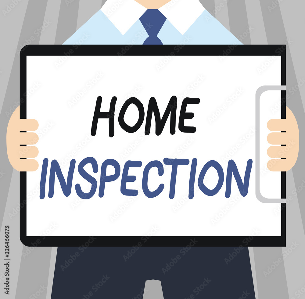 Naklejka premium Word writing text Home Inspection. Business concept for Examination of the condition of a home related property.