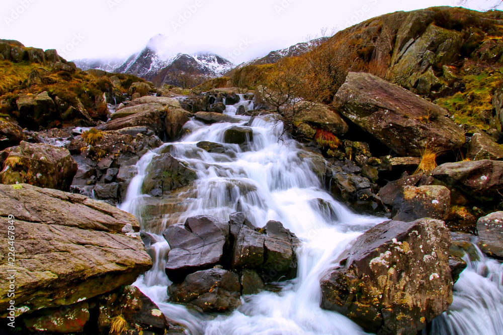 Snowdonia Cascading Waterfall Snowdonia Cascading Waterfall