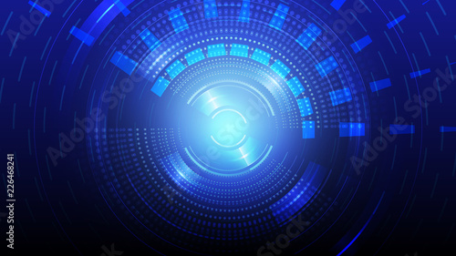 Abstract blue light and shade creative technology background. Vector illustration.