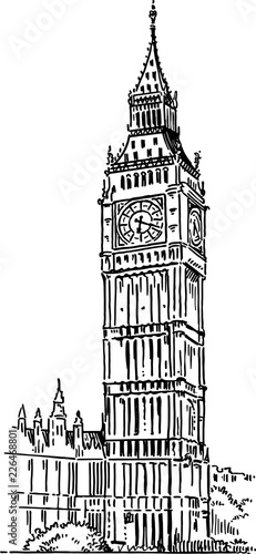 Big Ben Vector Drawing