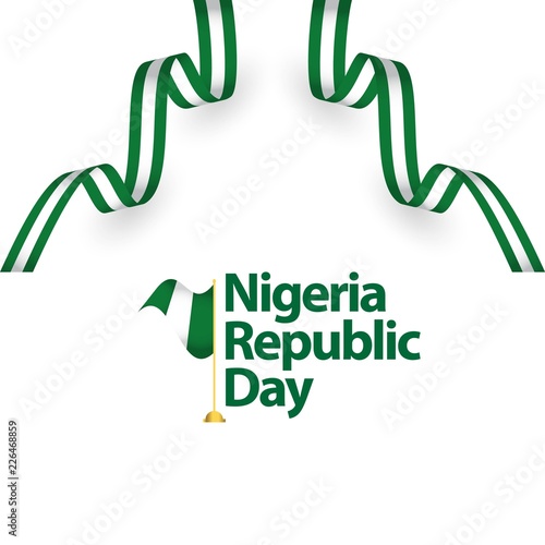 Nigeria Republic Day Vector Template Design Illustration