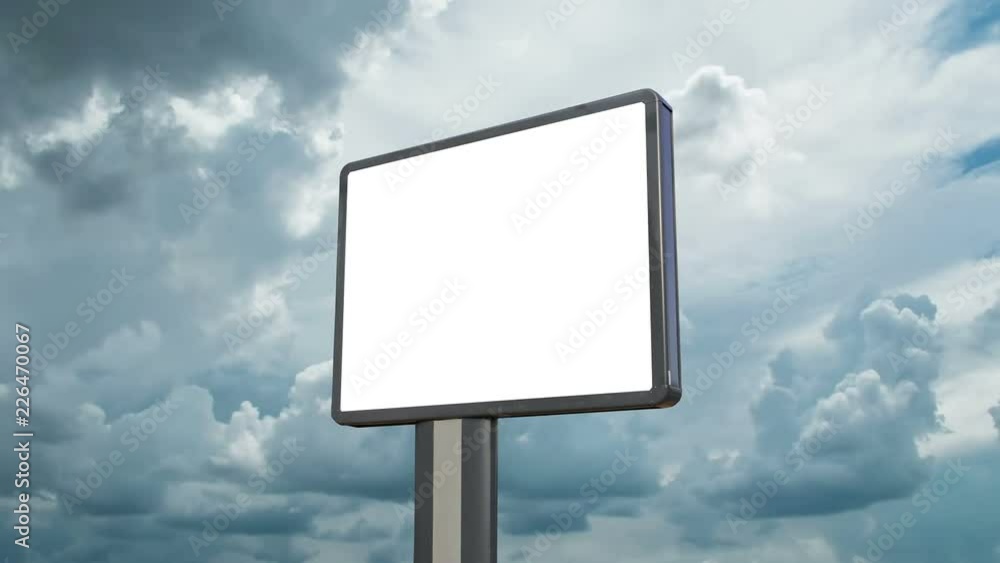 Billboard with moving clouds Billboard with moving clouds