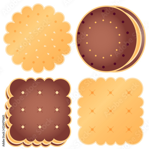 Set Of Cute Choclate Cookies.