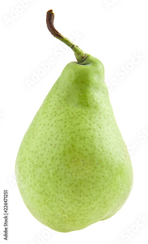 green pears isolated on white background. As an element of packaging design.