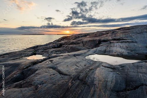 Sonnenuntergang an Finnlands Küste