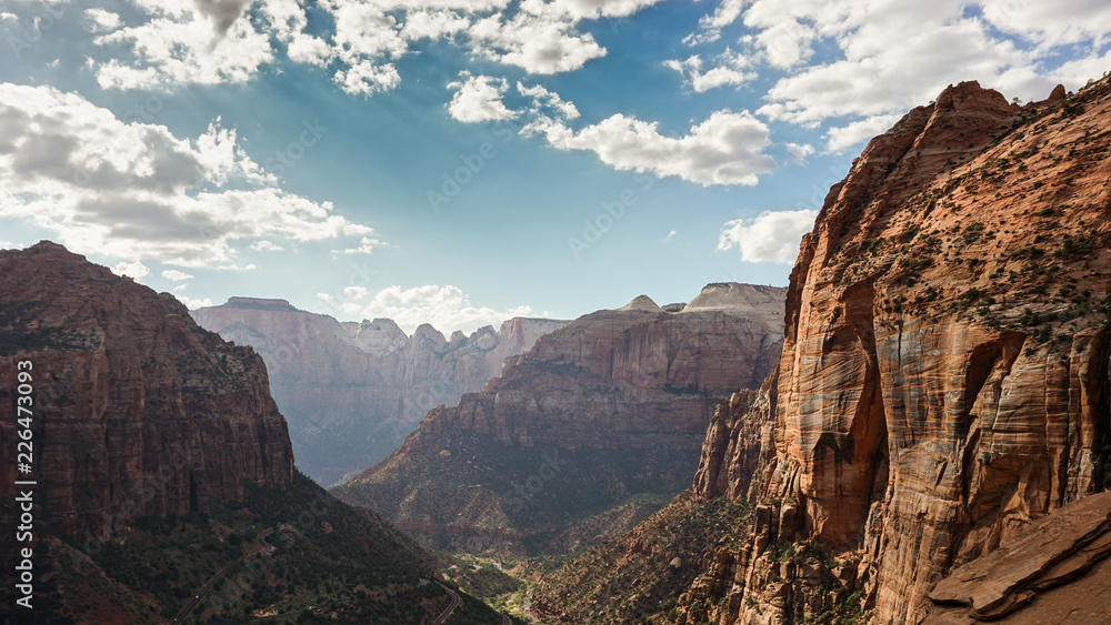 The Zion Overlook Point, Zion National Park, Utah. The Zion Overlook Point, Zion National Park, Utah.