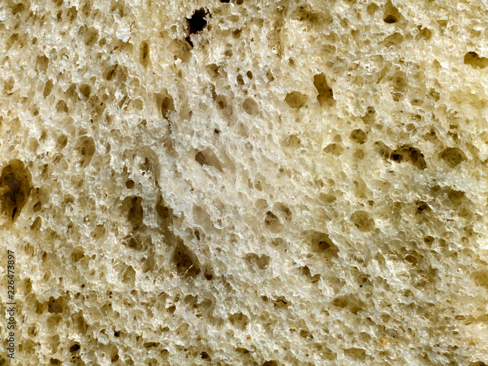 Texture dried bread, abstract, close-up, macro