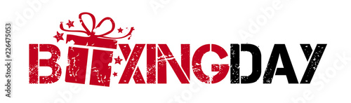 Boxing day red design banner
