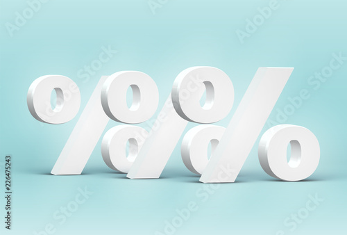 High detailed 3D font character, vector illustration