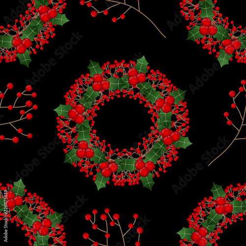 Red Berry Christmas Wreath ...