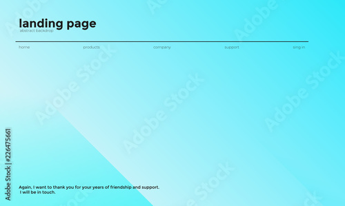 Web site or mobile app landing page