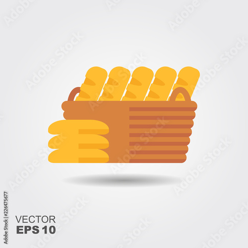 Vector illustration of bakery and pastry products on white background