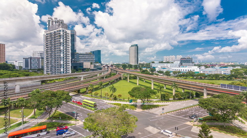 Jurong East Interchange metro station aerial , one of the major integrated public transportation hub in Singapore