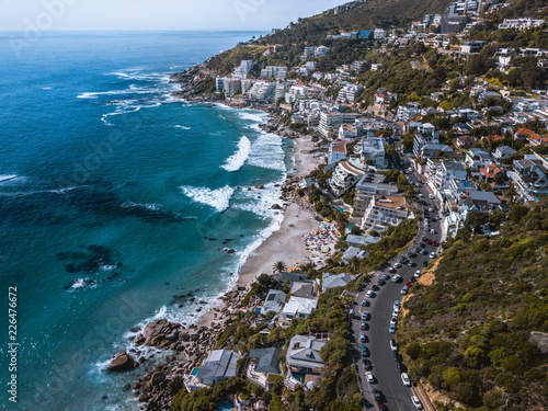 Cape Town Beach Coastline Aerial Clifton