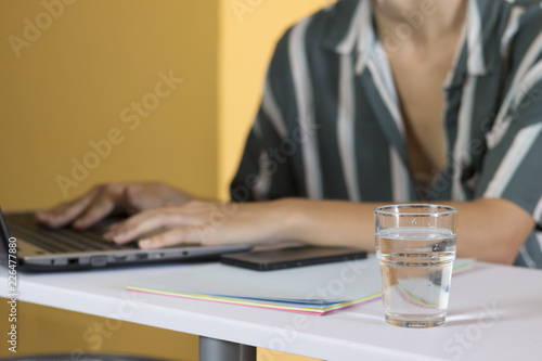 Water in an office job photo