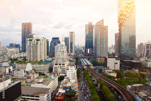 Bangkok city skyline 