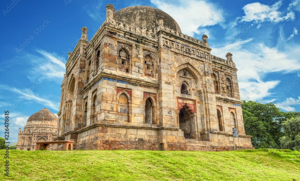 Sheesh Gumbad - tomb from the last lineage of the Lodhi Dynasty. It is situated in Lodi Gardens city park in Delhi, India